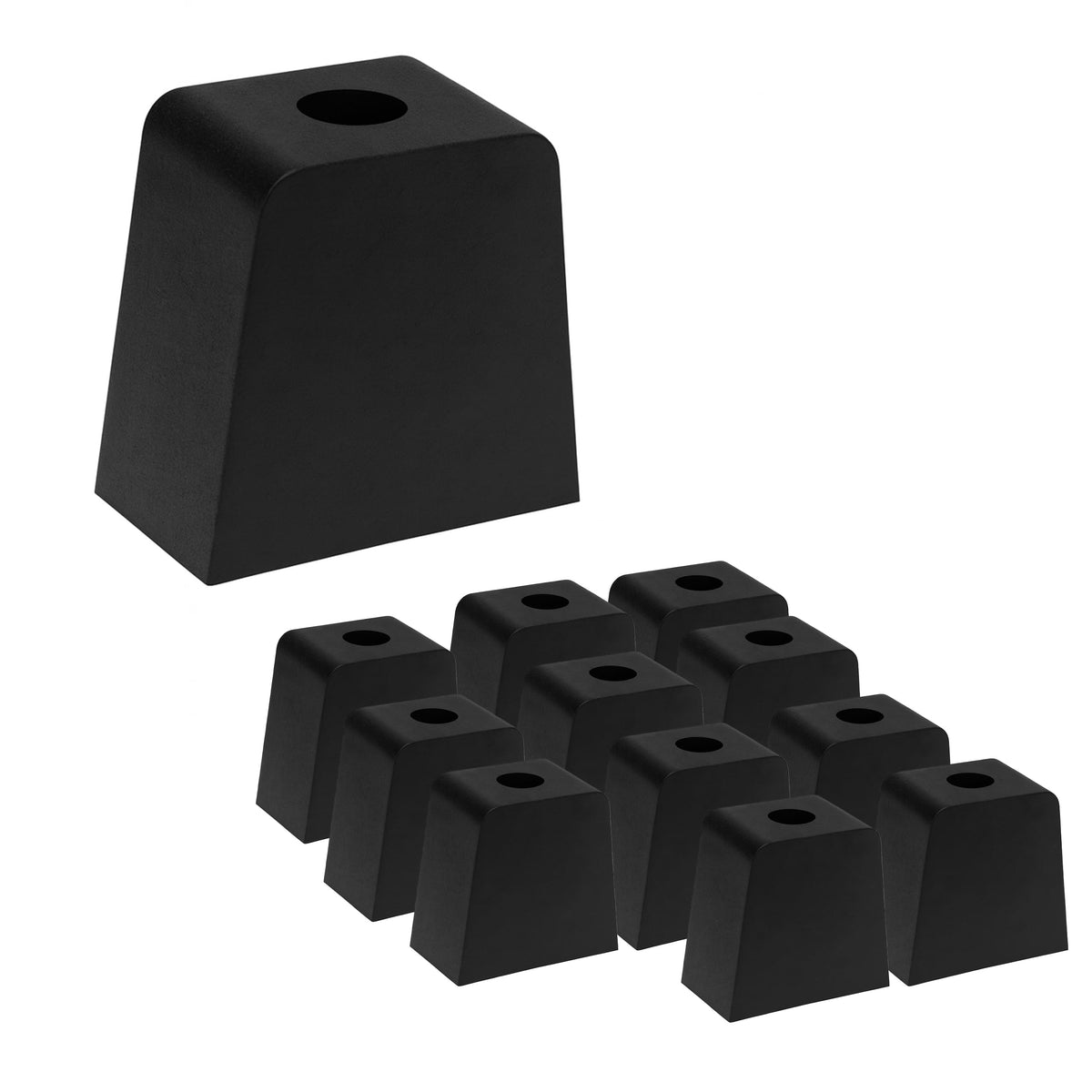 Heavy-Duty Nylon Wedge Spacers with Screw Hole – Durable Leveling Shims for Construction, Furniture, Cabinets, Doors & Machinery – Black (Pack of 12)